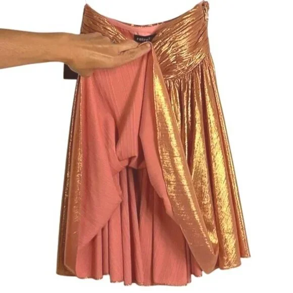 NWT Retrofete Kaiser Dress, in Apricot, size XXS, 95% polyester, 5% spandex - Picture 5 of 16